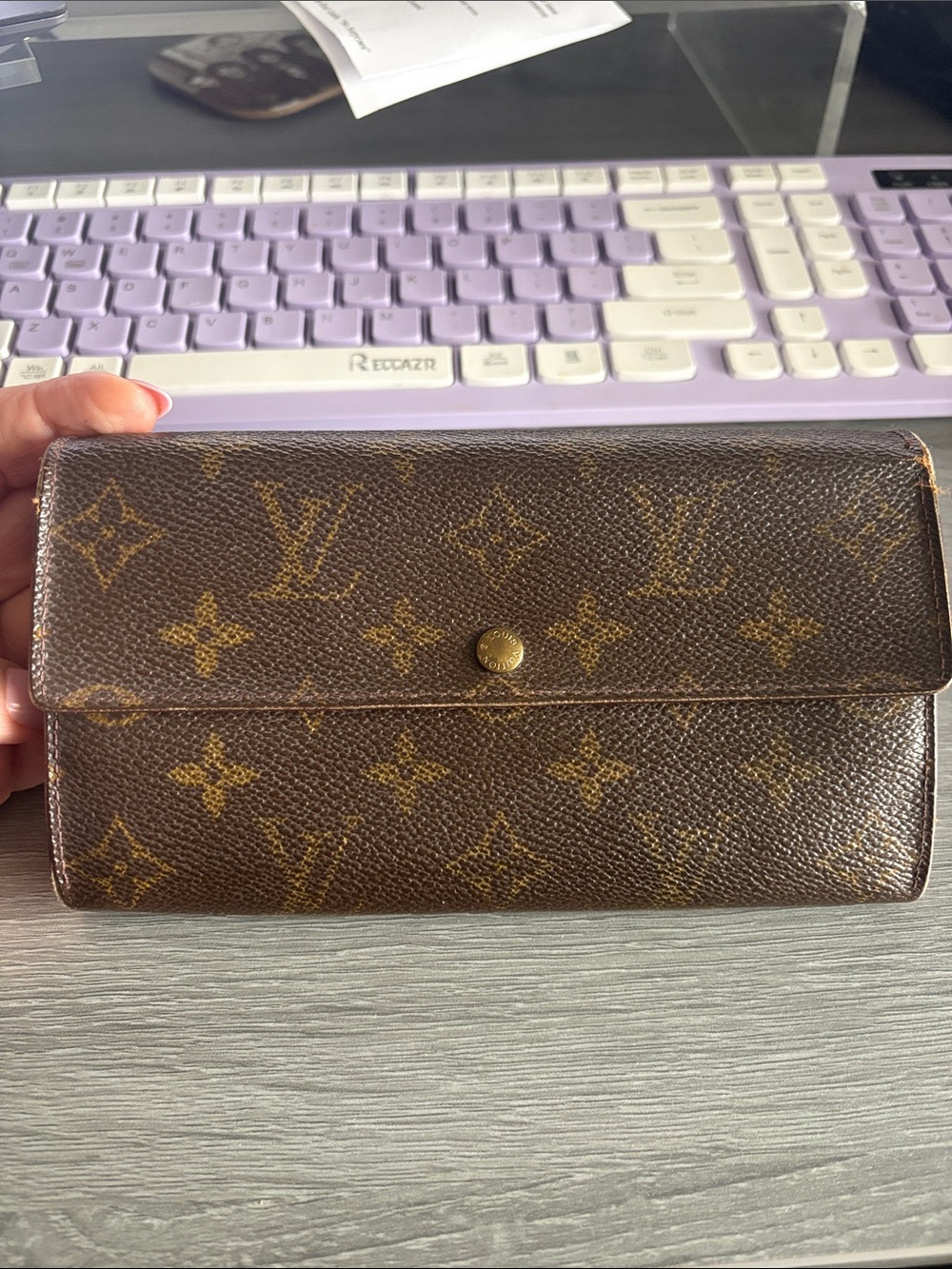Louis Vuitton Brown Monogram Snap Continental Wallet